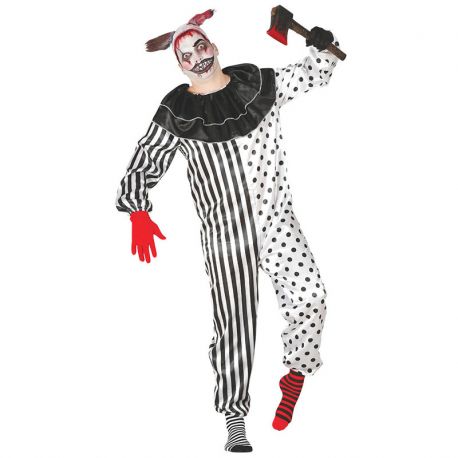 Costume da Pagliaccio Pierrot per Uomo Terrificante Economico