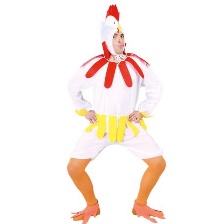 Costume da Gallina per Adulto Colore Bianco Shop