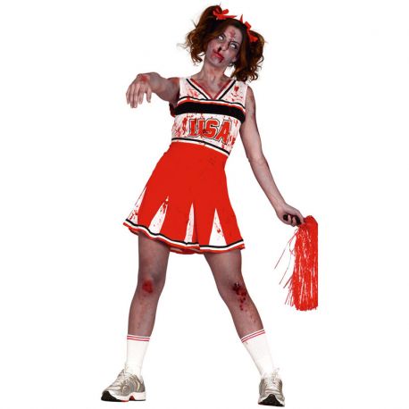 Acquista Costume da Cheerleader Zombie per Donna Vestito Intero