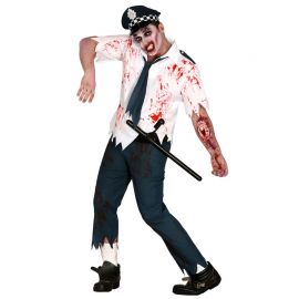 Acquista Costume da Zombie Cop per Uomo con Cappello