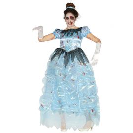 Costume da Blue Princess Zombie per Donna Vestito Largo