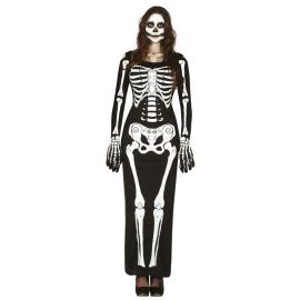 Costume da Lady Skeleton per Donna Vestito Lungo