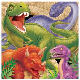 16 Servilletas Dinosaurios 33 cm 16 Servilletas Dinosaurios 33 cm