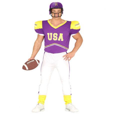 Costume da Quarterback per Uomo Lilla