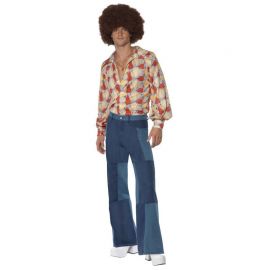 Costume degli Anni 70 per Uomo con Pantaloni Larghi