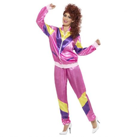 Costume Tuta Sportiva degli anni 80 per Donna con Pantaloni