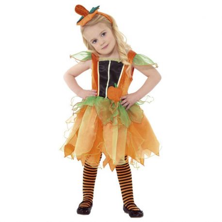 Costume da Zucca per Bambina con Diadema