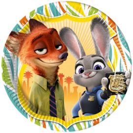 8 Piatti Zootropolis 23 cm 8 Piatti Zootropolis 23 cm