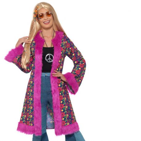 Cappotto Hippie per Donna con Pelo Rosa