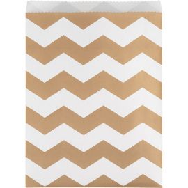 10 Bolsas de Papel Chevron Kraft 10 Bolsas de Papel Chevron Kraft