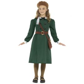 Costume da Rifugiata Seconda Guerra Mondiale per Bambina