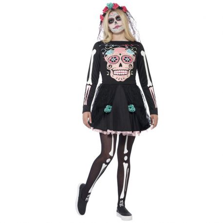 Costume da Sweetle Teschio dei Morti per Donna