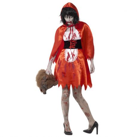 Costume da Cappuccetto Rosso Zombie per Donna