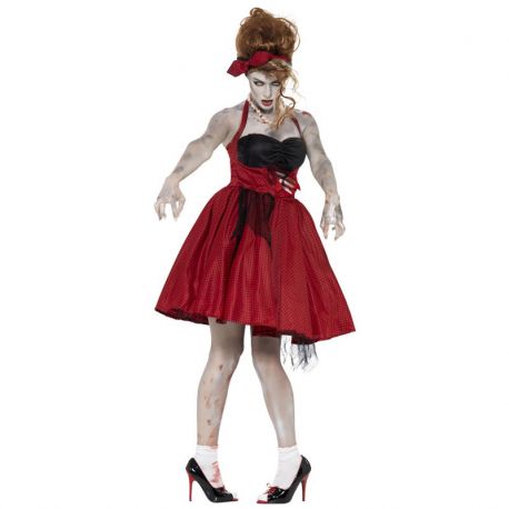 Costume da Zombie Anni 50 per Donna Online