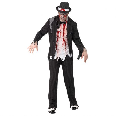Acquista Costume da Gangster Zombie per Uomo