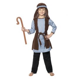 Costume da Pastore Azzurro e Marrone per Bambino