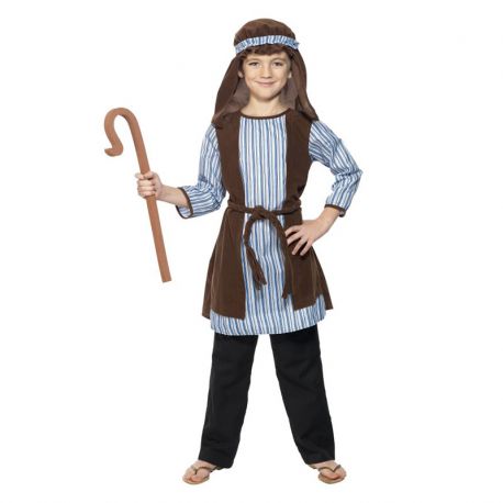 Costume da Pastore Azzurro e Marrone per Bambino