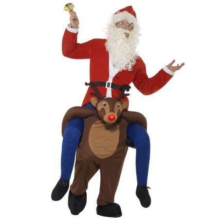 Costume da Renna Rudolf PiggyBack per Uomo Economico