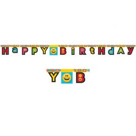 Festone Emoticon Happy Birthday 210 cm