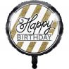 Palloncino Happy Birthday Nero e Oro 45 cm