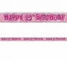 Cartellone Happy Birthday 18 Anni Rosa Glitz