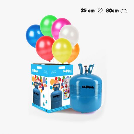 Bombola Piccola con 30 Palloncini Metallizzati