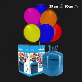 Bombola Mini Elio con 30 Palloncini Led