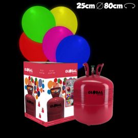 Bombola Maxi Elio e 50 Palloncini Led