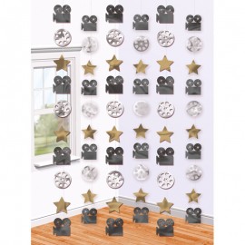 6 Decorazioni Appese Hollywood Varie Forme 6 Decorazioni Appese Hollywood Varie Forme