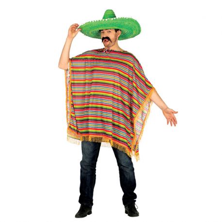 Costume Messicano con Poncho Colorato