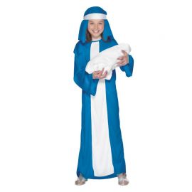 Costume da Vergine Maria Azzurro per Bambina