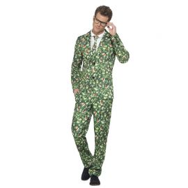 Costume di Natale Verde Decorato per Uomo Economico