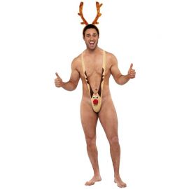 Costume da Renna Kini Beig per Uomo Economico