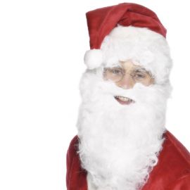 Barba di Babbo Natale Bianca 28cm