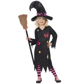 Costume da Strega Rosa per Bambina Online