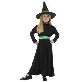 Costume da Strega Nero e Verde per Bambina Online