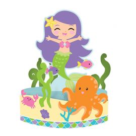 Creative Converting PC336704 – 8 Piatti Di Carta A Tema Sirena Iridescenti Per Festa, 22.9 Cm
