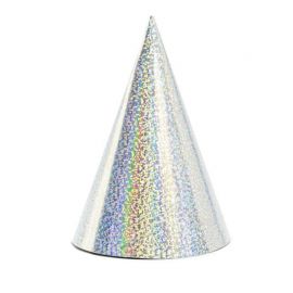 6 Cappelli di Carta Metallizzata con Brillantini