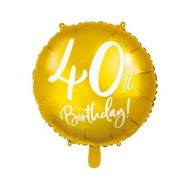 Palloncino 40 Anni Oro Metallizzato