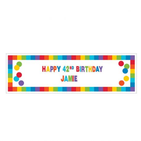 Cartello Personalizzabile Arcobaleno 1,65 m x 50 cm