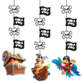 3 Decorazioni Appese Tesoro dei Pirati