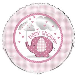 Palloncino Baby Shower Elefante Bambina Foil 46 cm