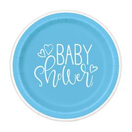 8 Piatti Baby Shower Bambino 18 cm