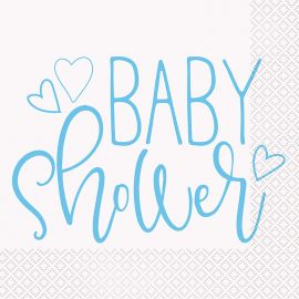16 Tovaglioli Baby Shower Bambino 33 cm
