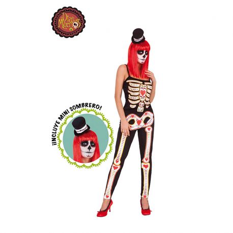 Costume da Catrina con Cuore Donna Economico