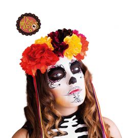 Cerchietto da Catrina con Rose Colorate