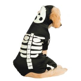 Disfraz de Esqueleto Brilla en la Oscuridad Mascota