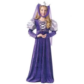 Costume da Regina Medievale Color Lilla per Bambini