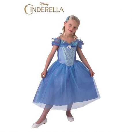 Costume Cenerentola con Copricapo per Bambina