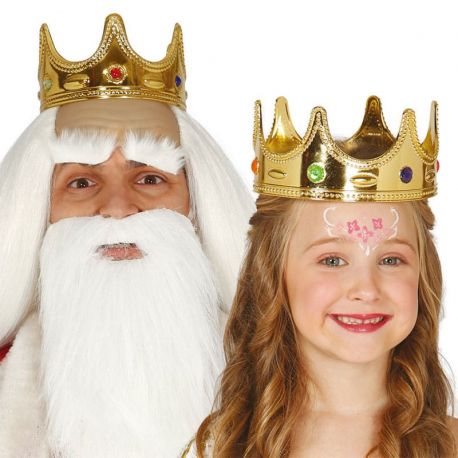 Corona da Regina Dorata con Pietre per Bambina